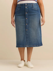 Dark medium blue denim