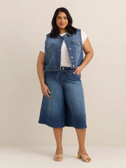 Medium dark blue denim
