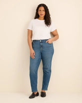 Dark medium blue denim