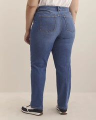 Dark medium blue denim