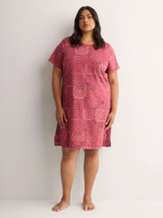 EARTH RED PRINTED