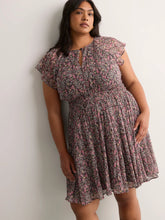 Addition Elle Fit and Flare Dress with Short Flutter Sleeves