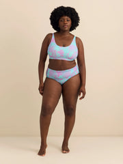 BLEACHED AQUA PRINTED