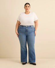 Dark medium blue denim