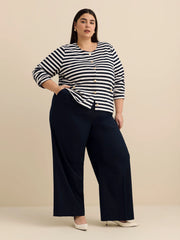 NAVY AND WHITE STRIPE