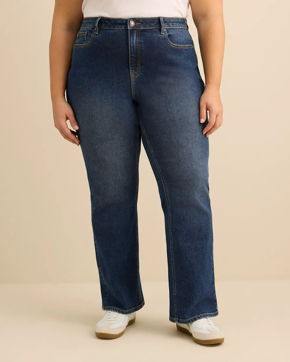Dark medium blue denim
