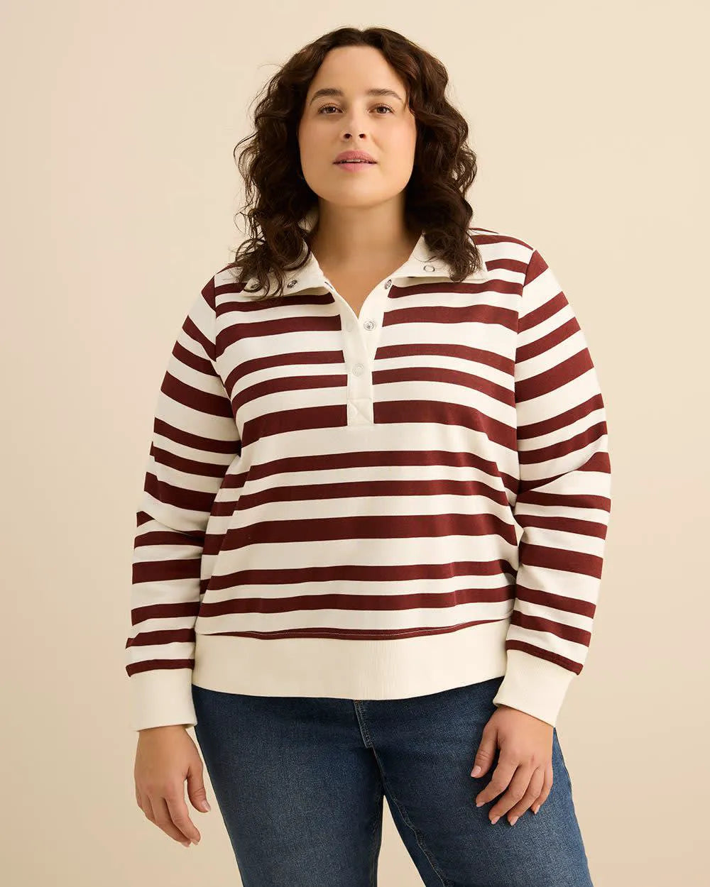 Snow white and cabernet stripe