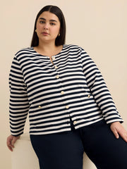 NAVY AND WHITE STRIPE