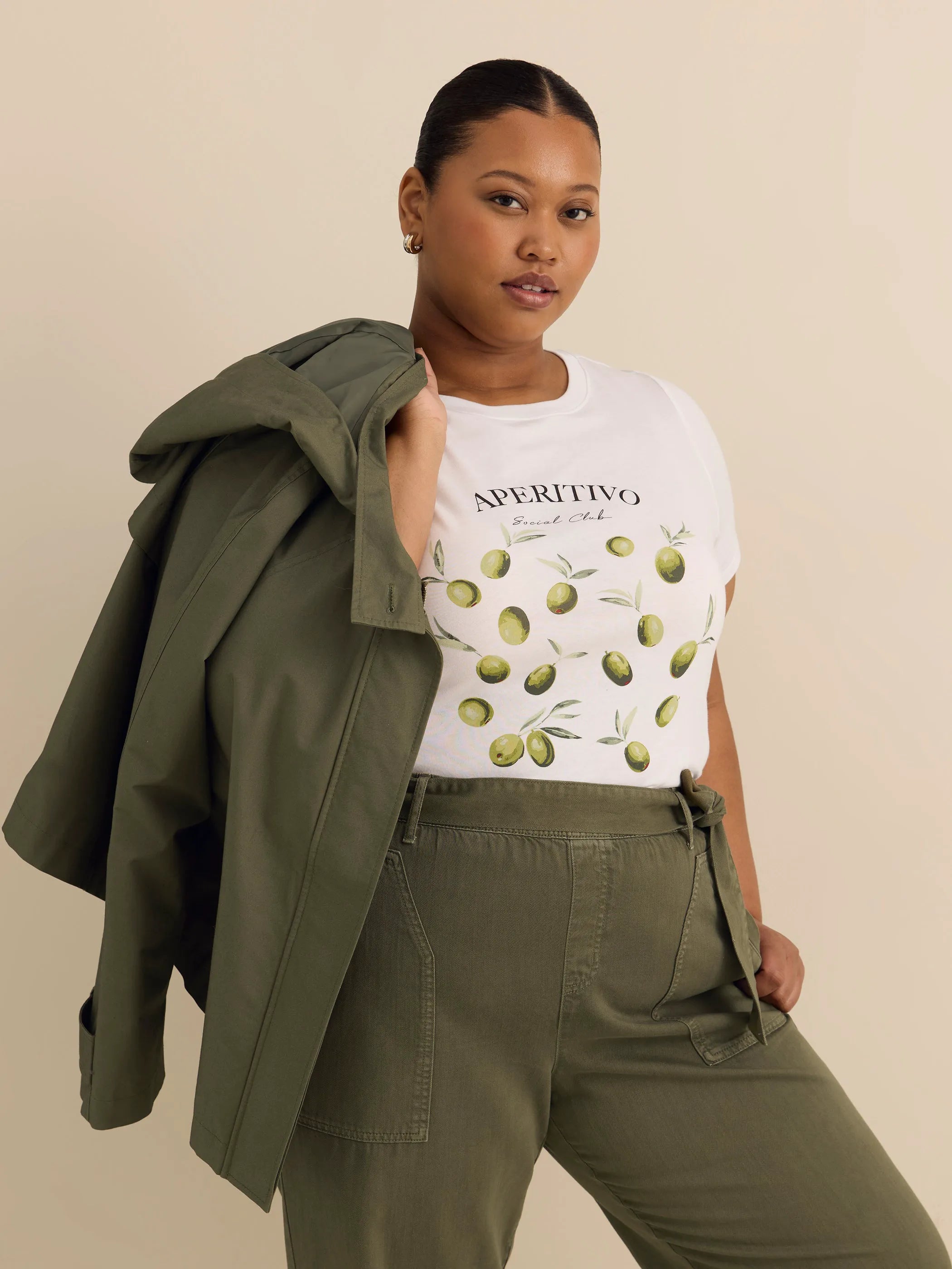 Olive printed