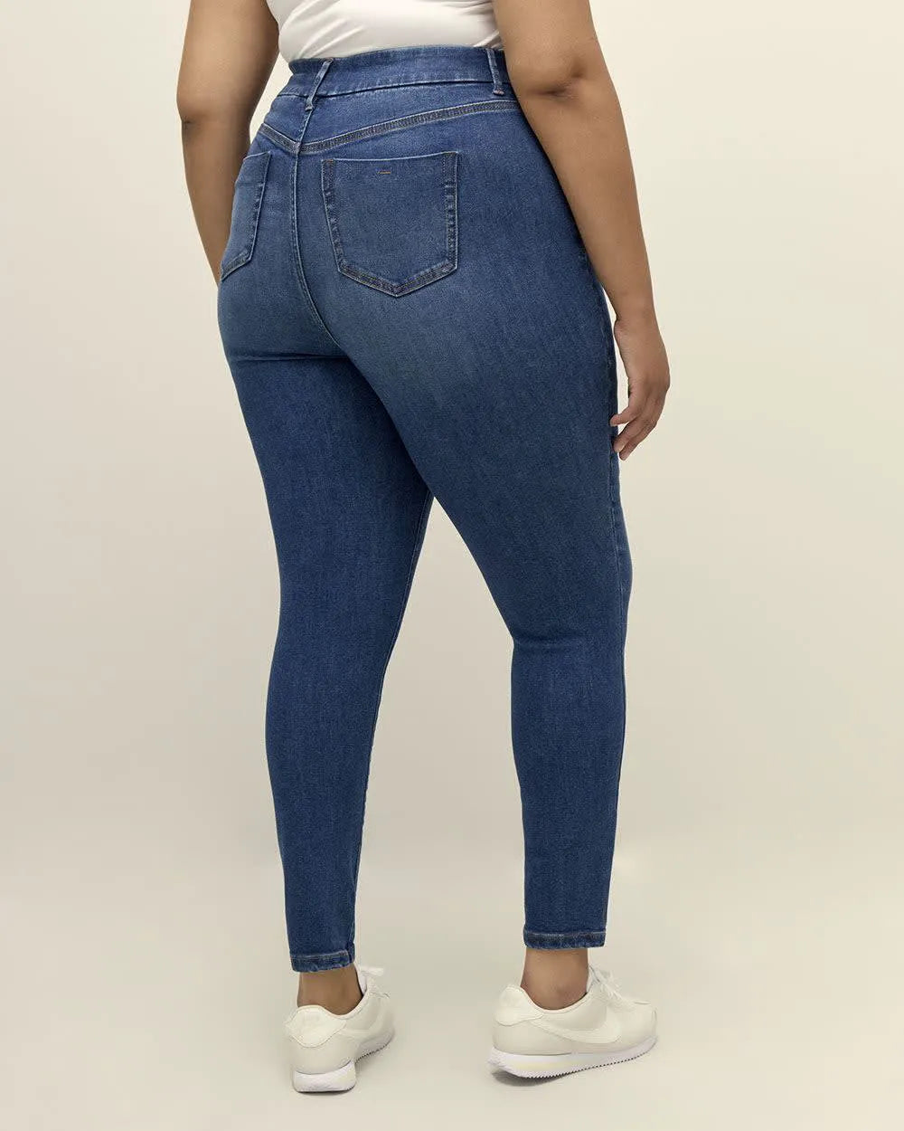 Dark medium blue denim