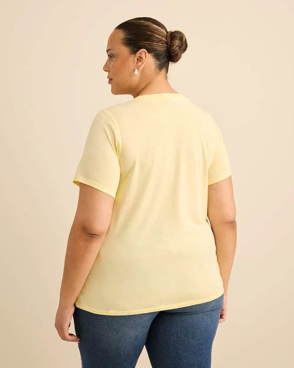 Pastel yellow printed