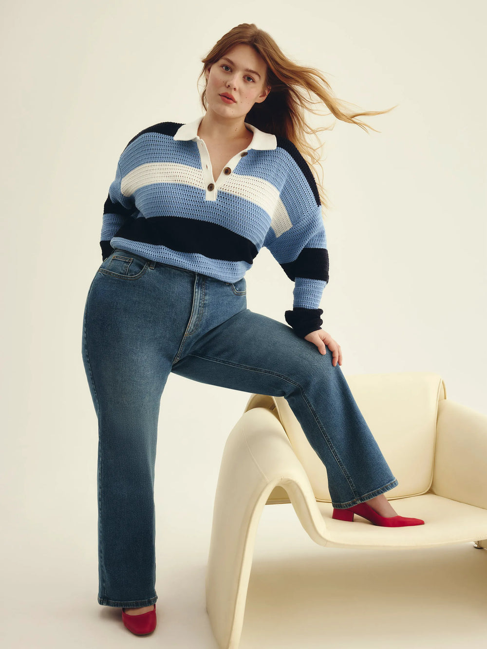 Dark medium blue denim