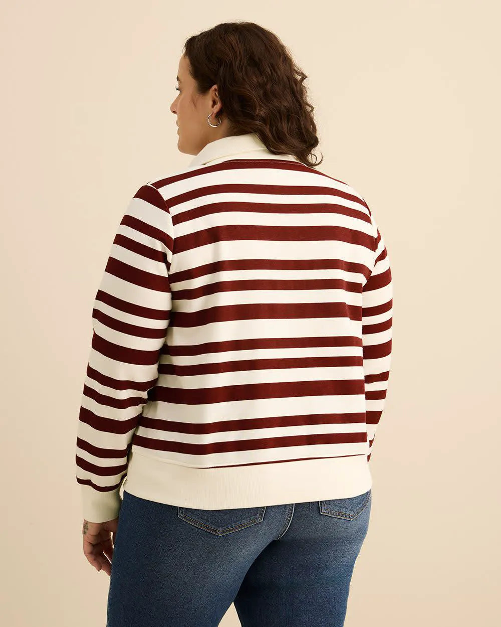 Snow white and cabernet stripe