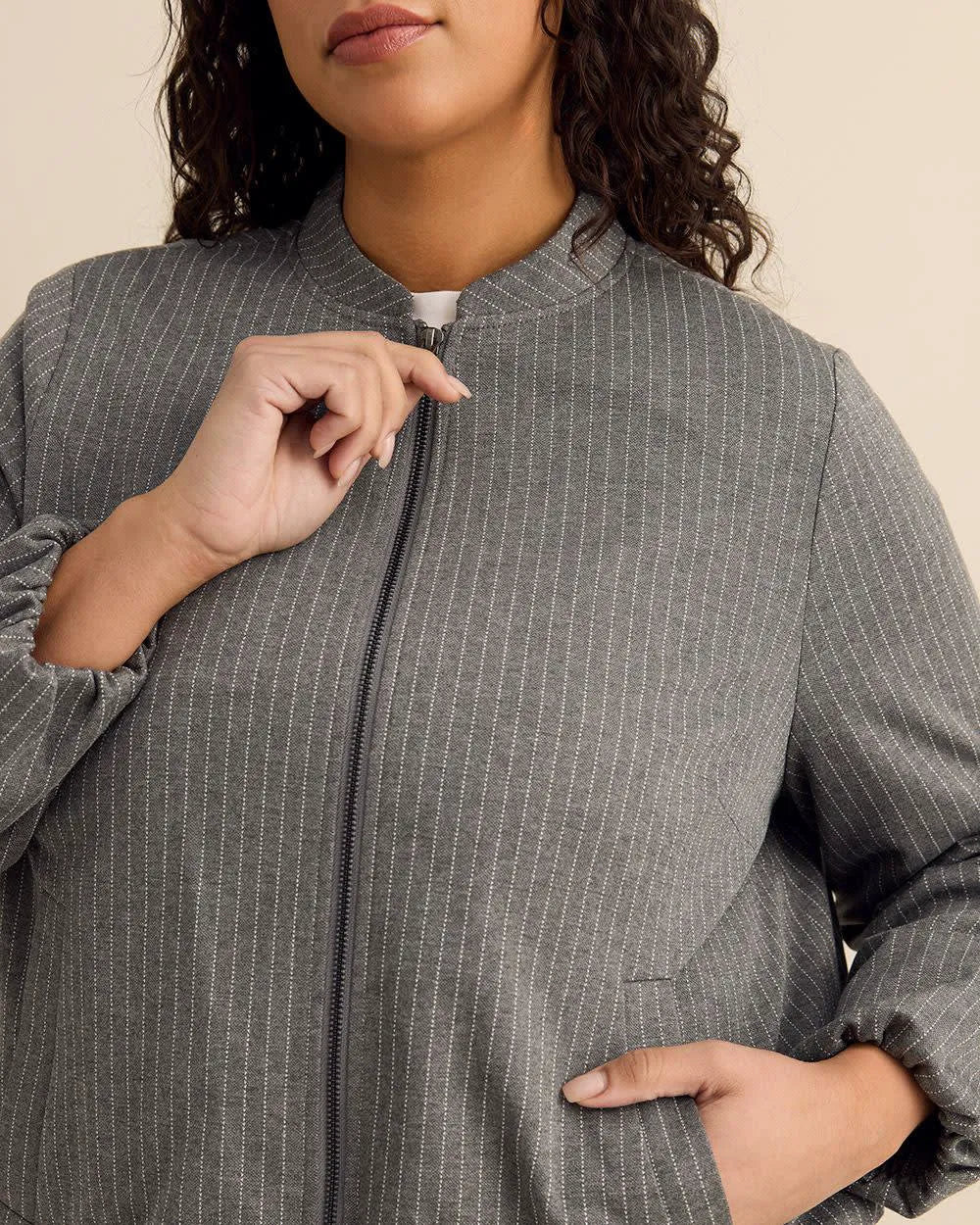 Dark grey pinstripe