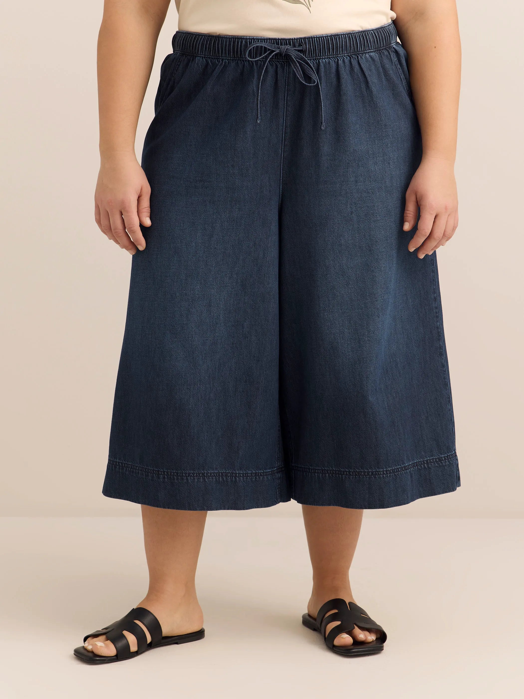 Medium dark blue denim