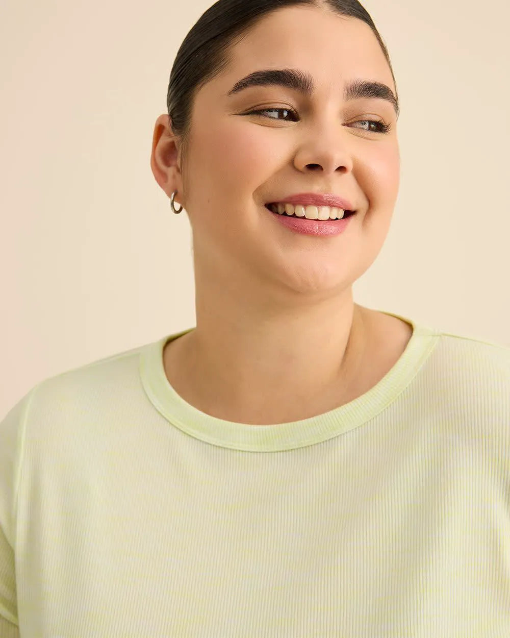 Lime cream space dye