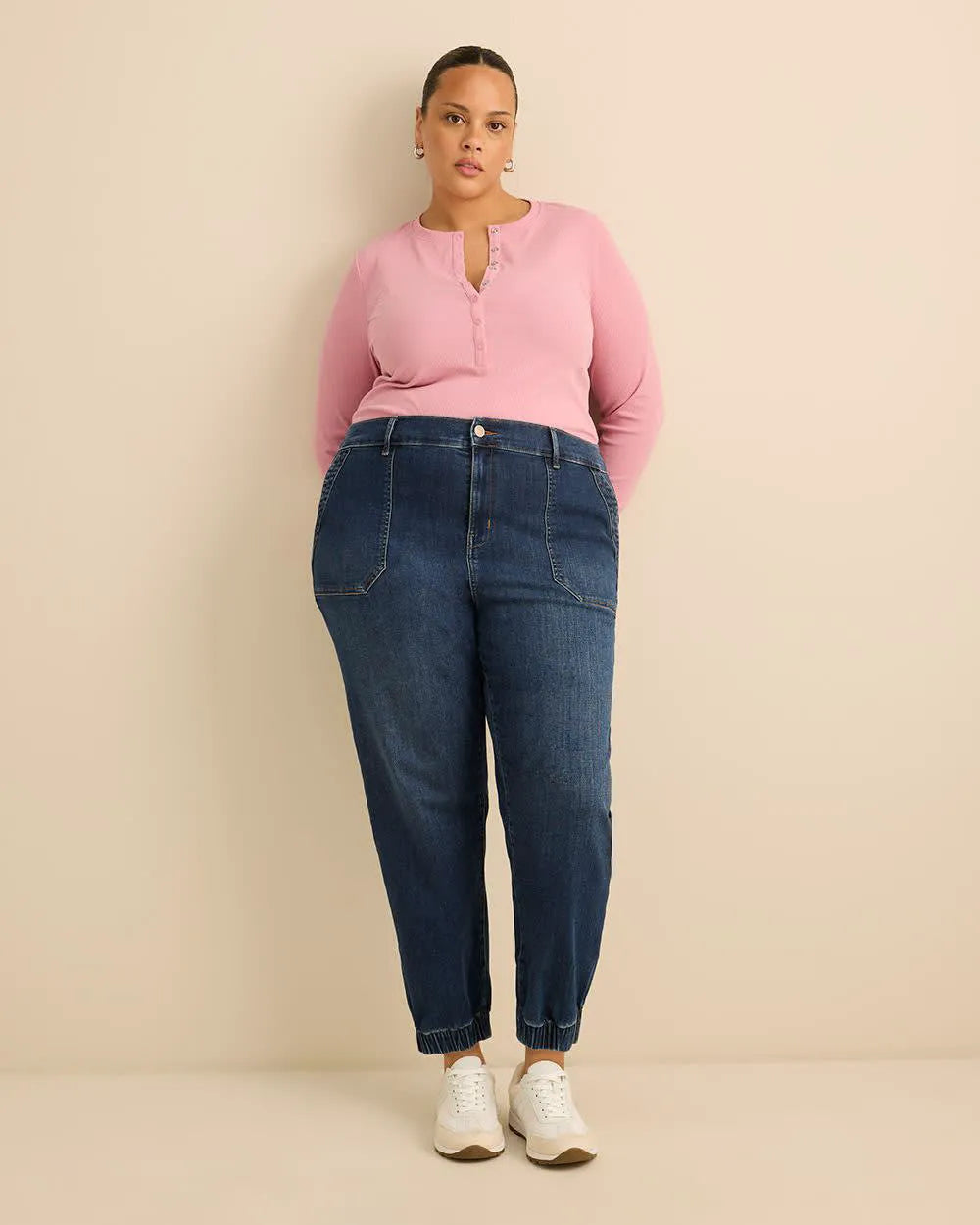 Dark medium blue denim