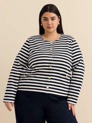 NAVY AND WHITE STRIPE