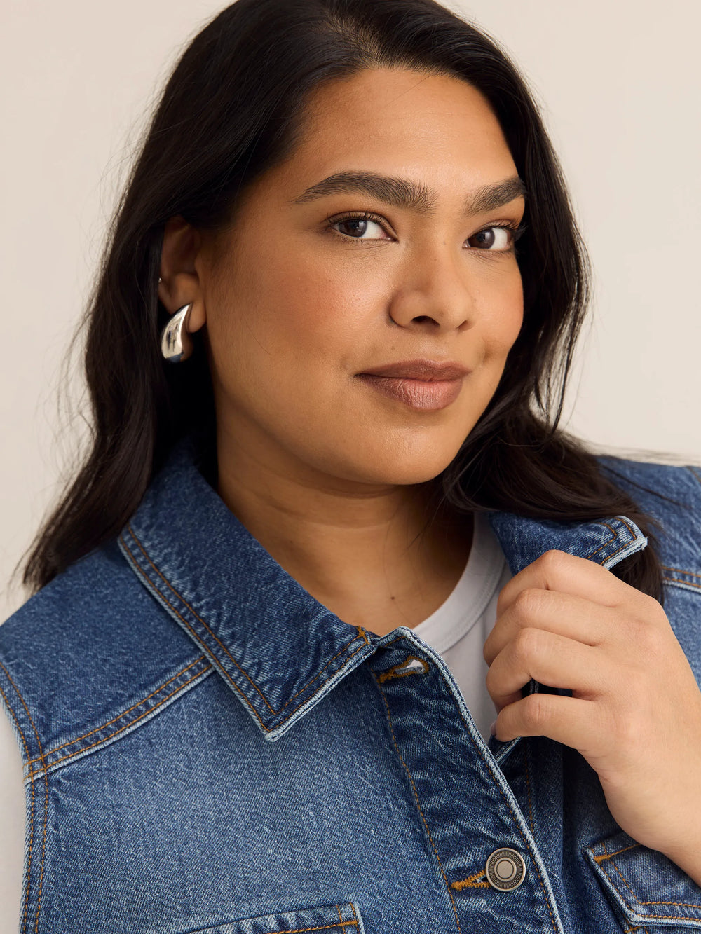 Medium dark blue denim