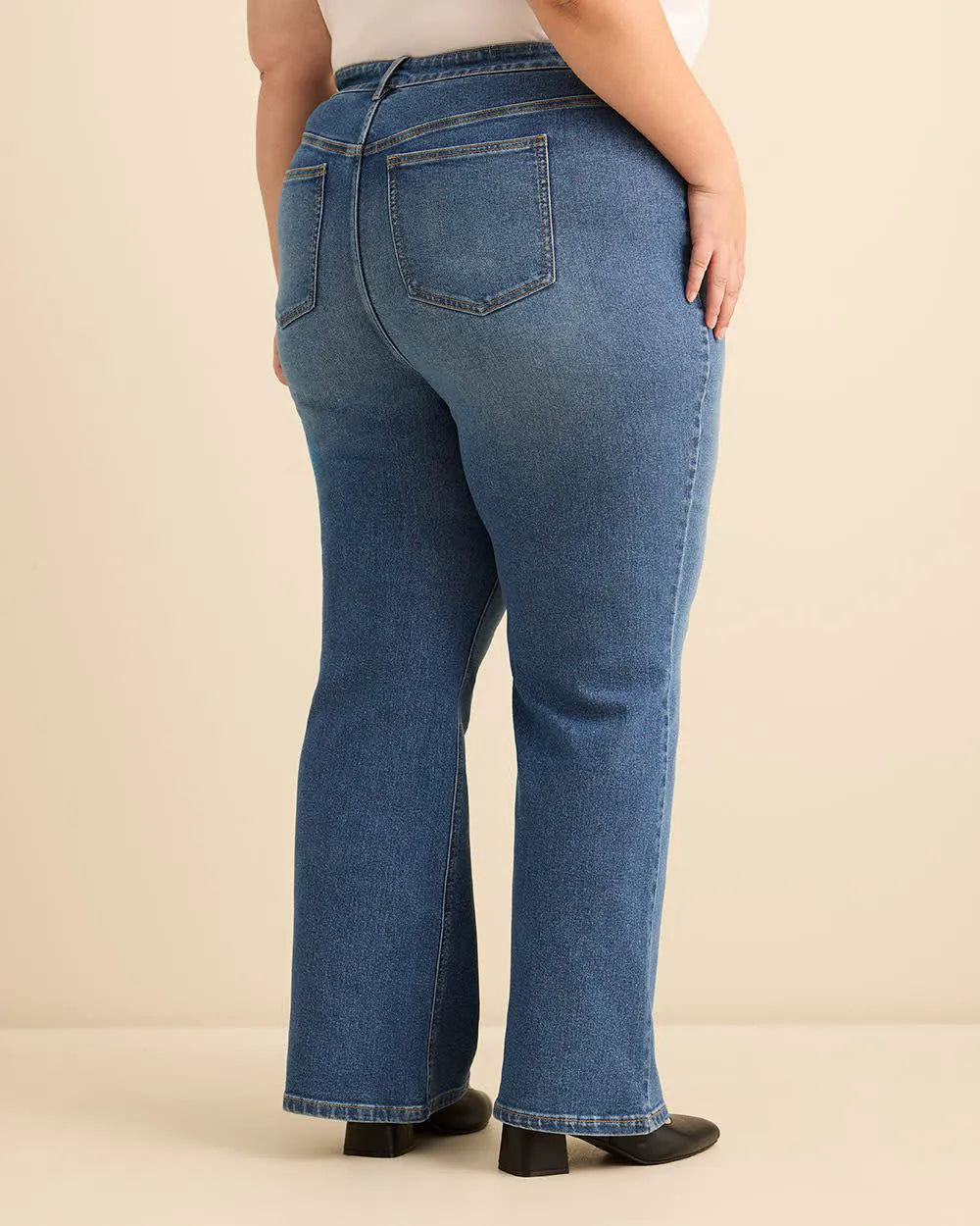 Dark medium blue denim