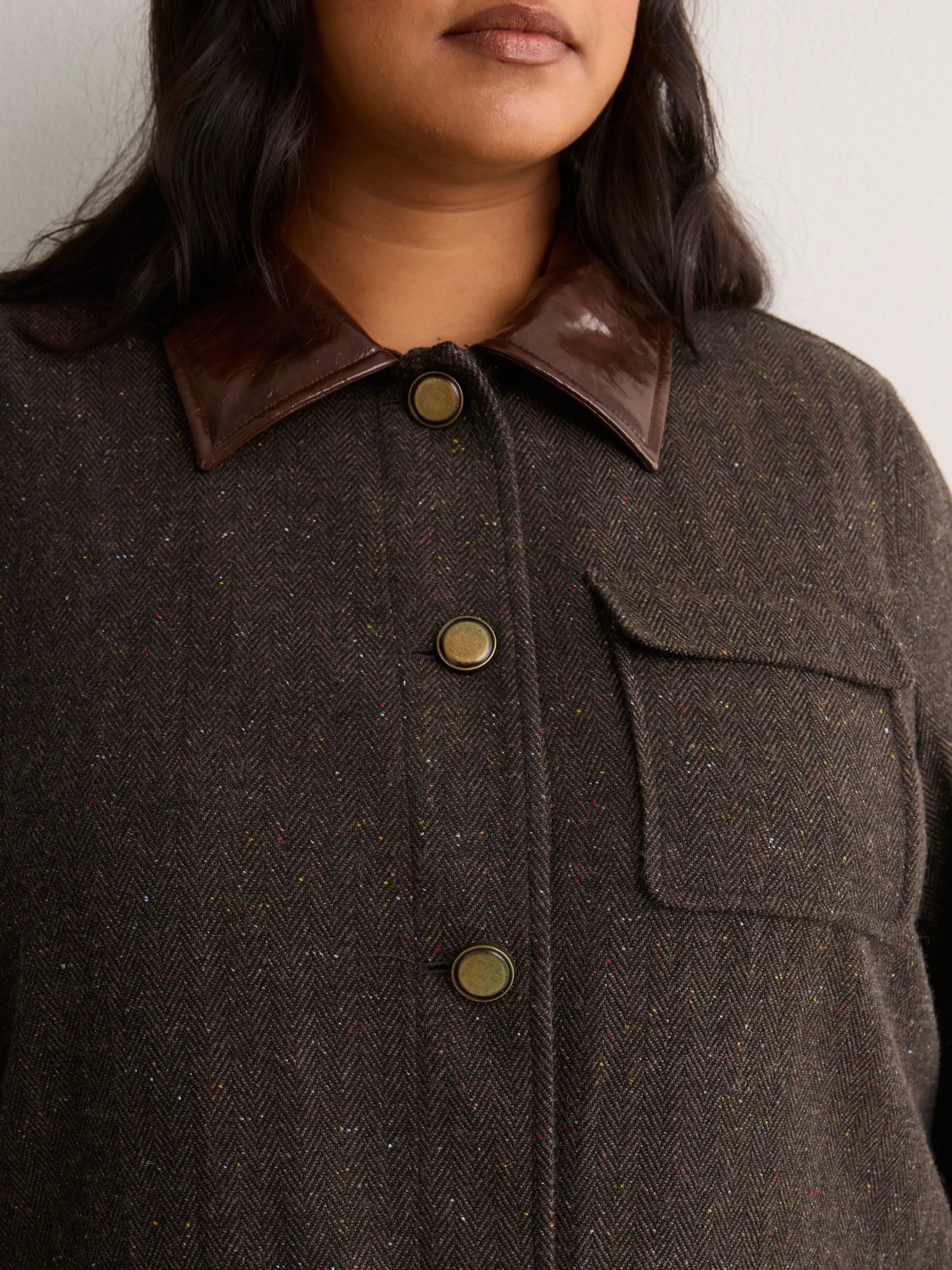 BROWN HERRINGBONE