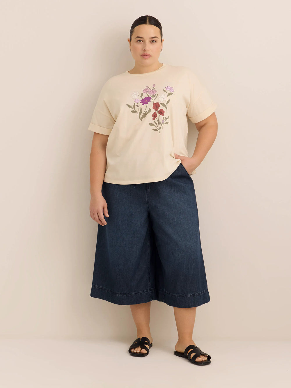 Medium dark blue denim