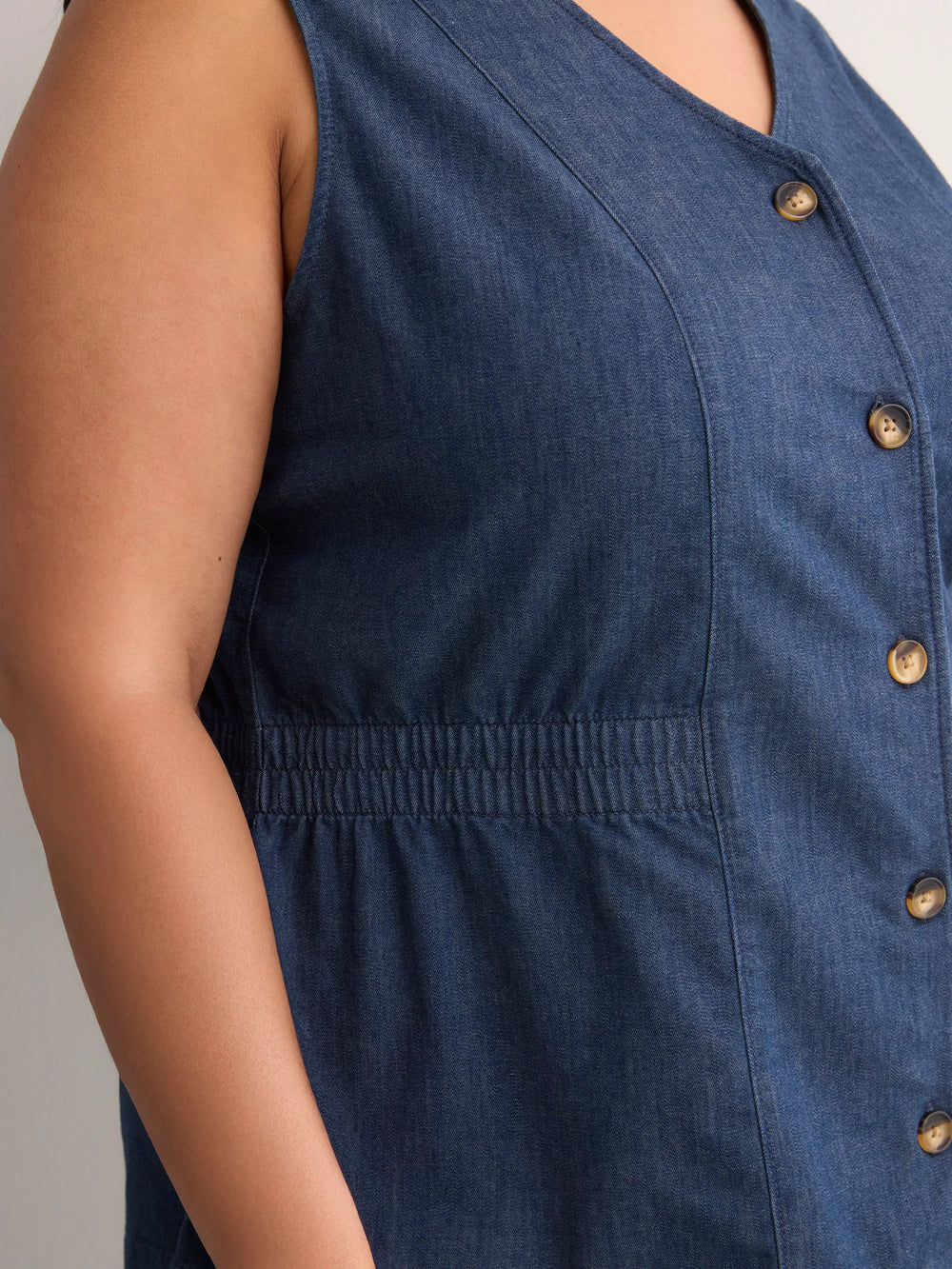 Dark medium blue denim
