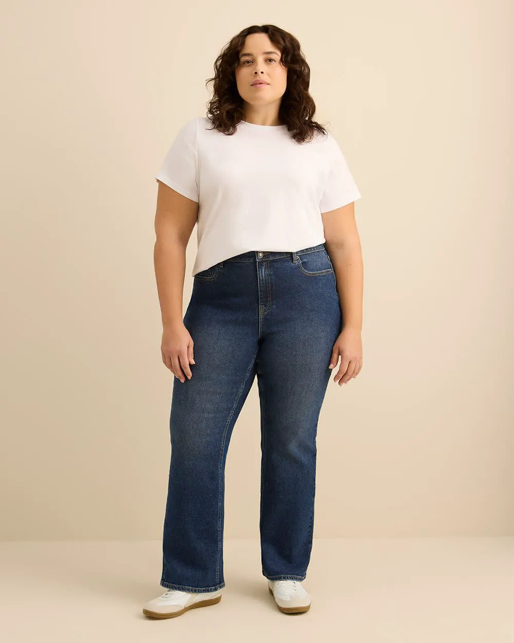 Dark medium blue denim