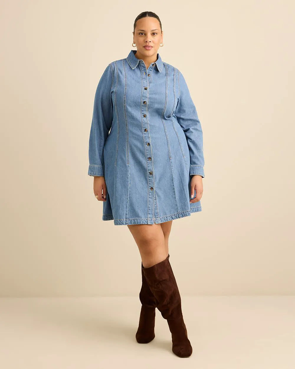 Light medium blue denim'