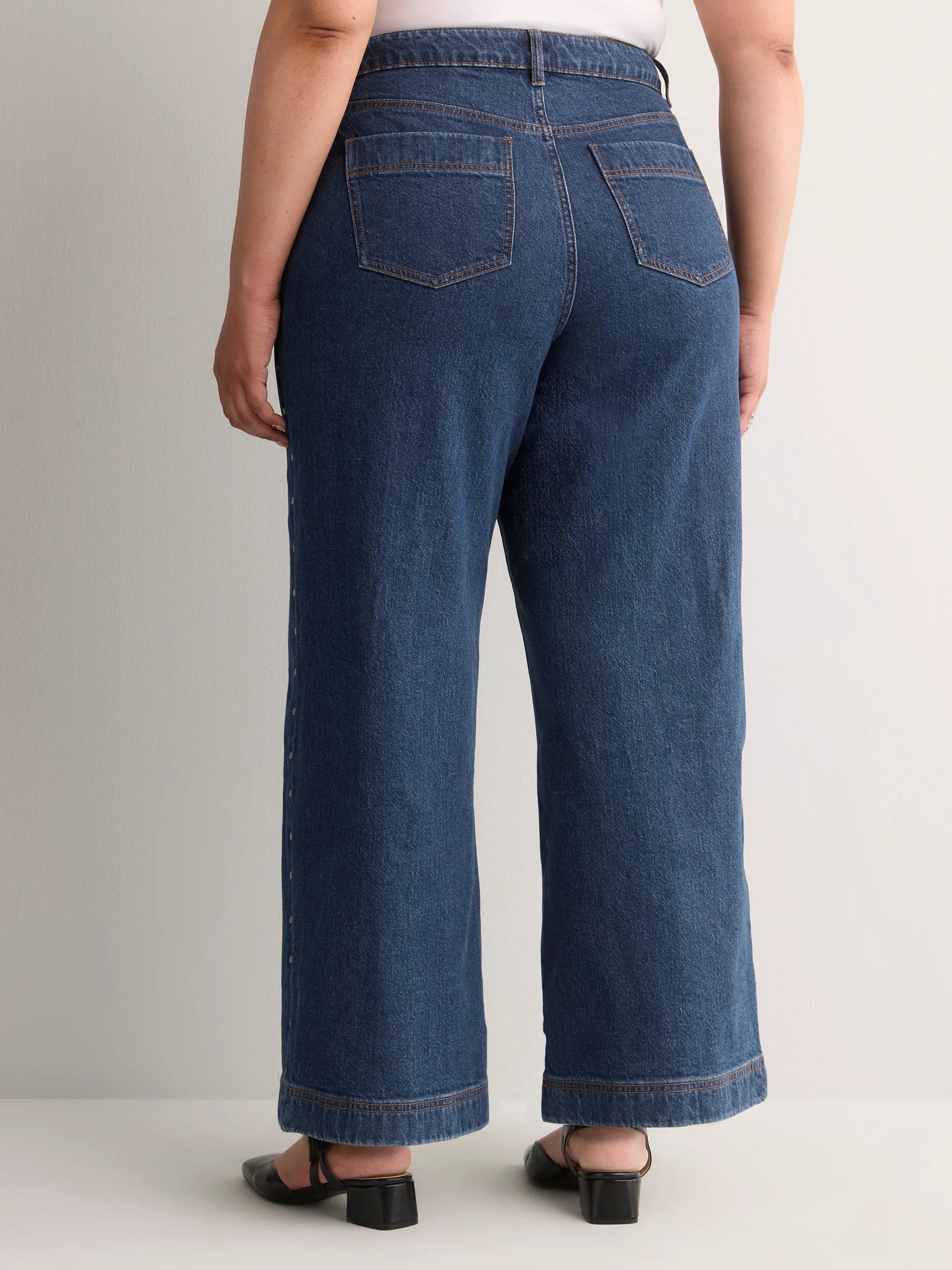 Dark medium blue denim