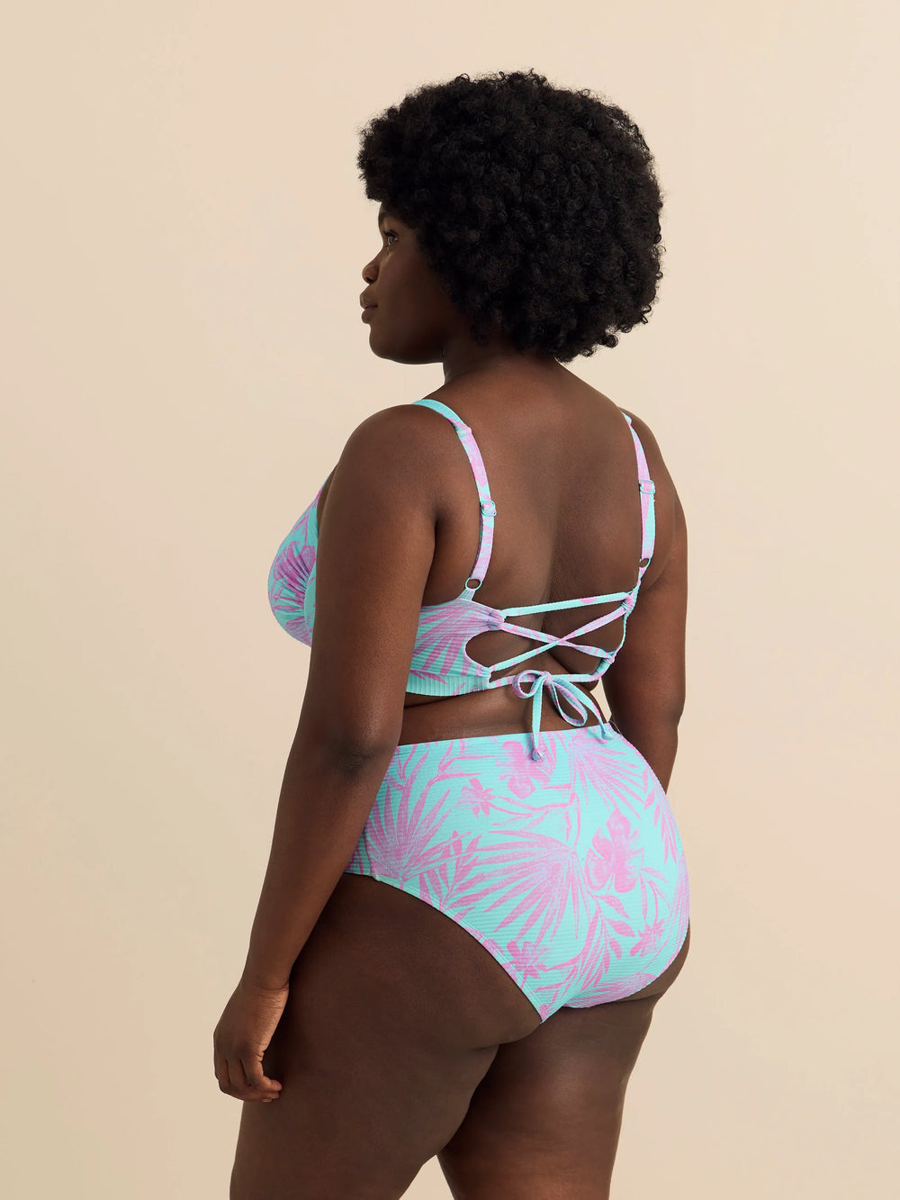 BLEACHED AQUA PRINTED