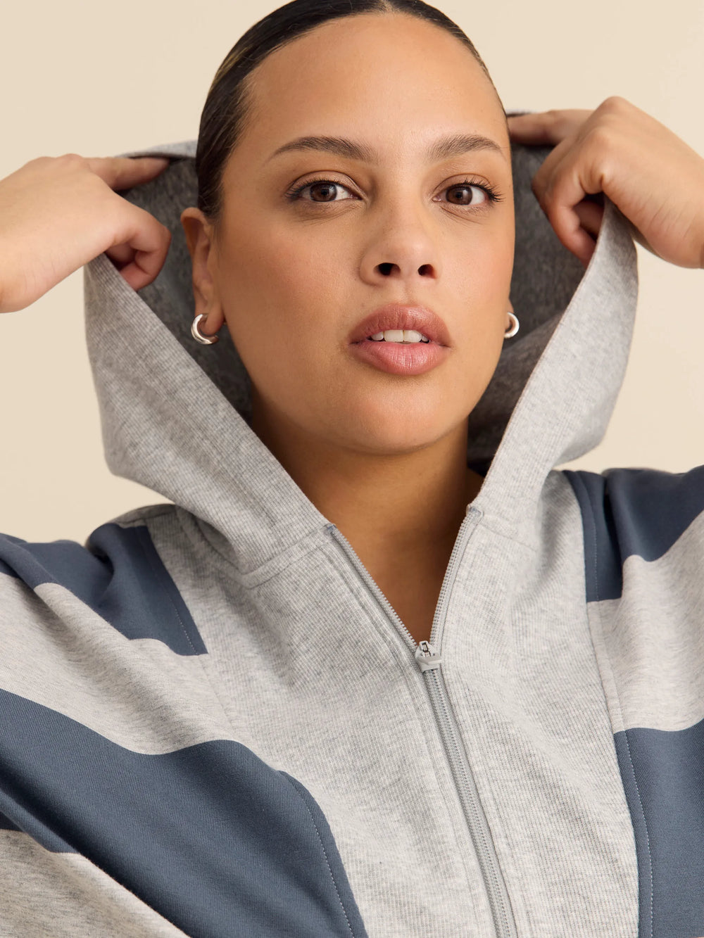 Light grey heather printed