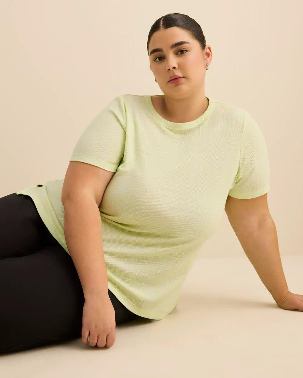 Lime cream space dye