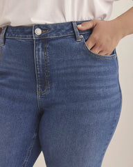 Dark medium blue denim