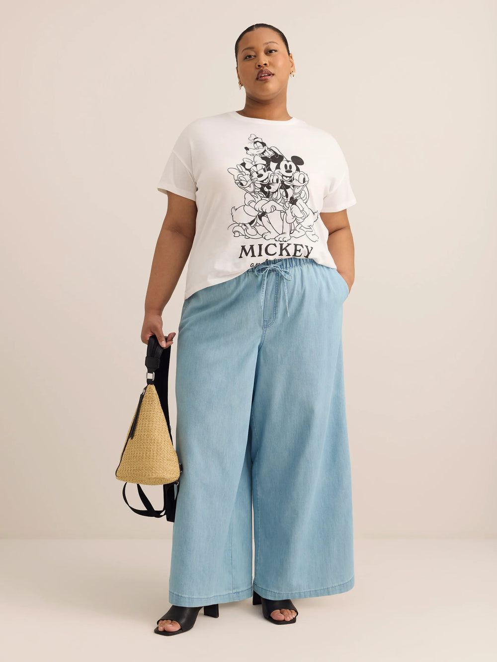 White printed Disney Mickey