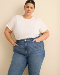 Dark medium blue denim