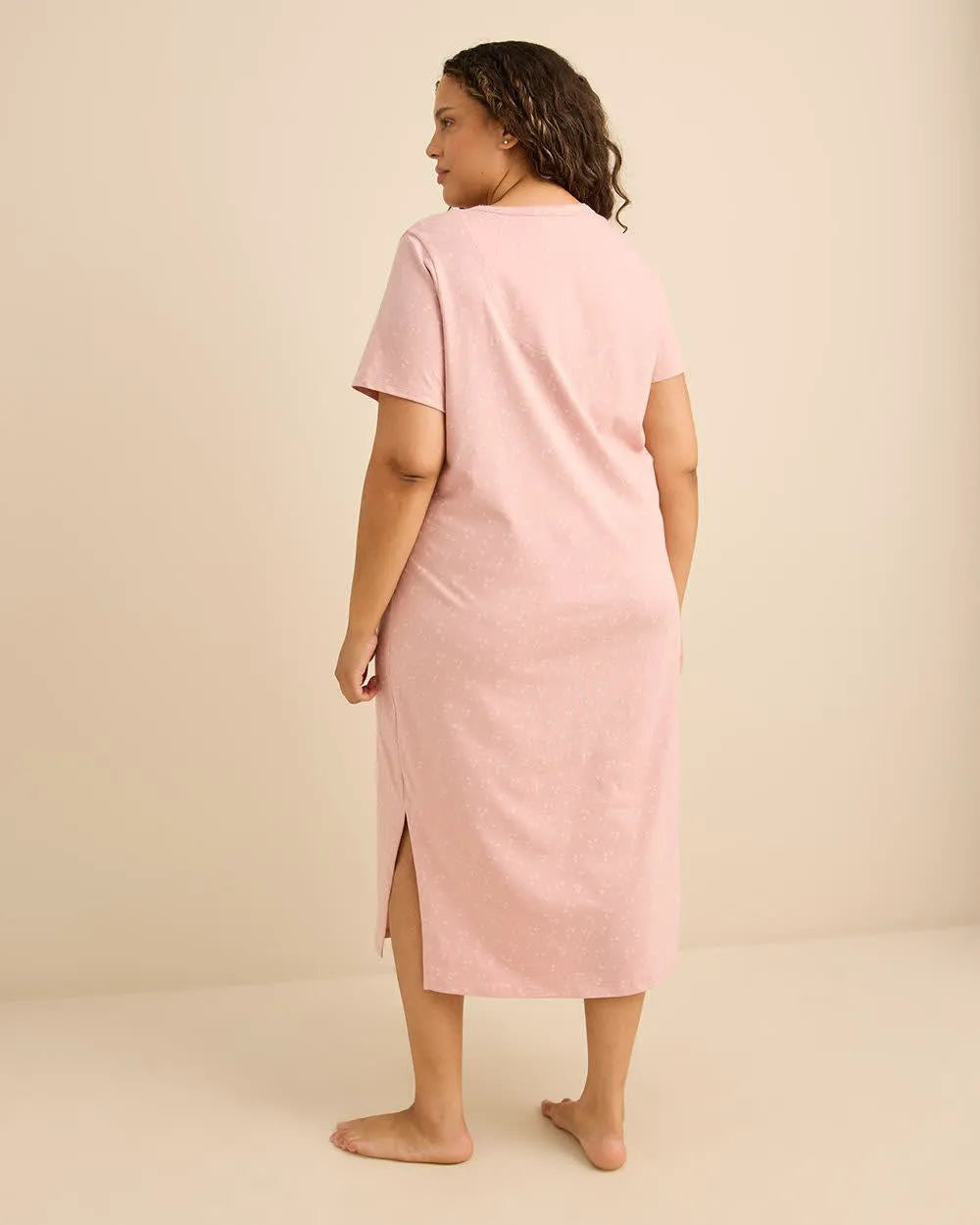 Pale mauve printed