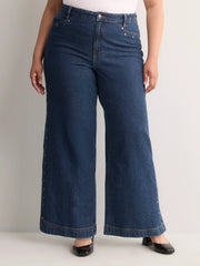 Dark medium blue denim