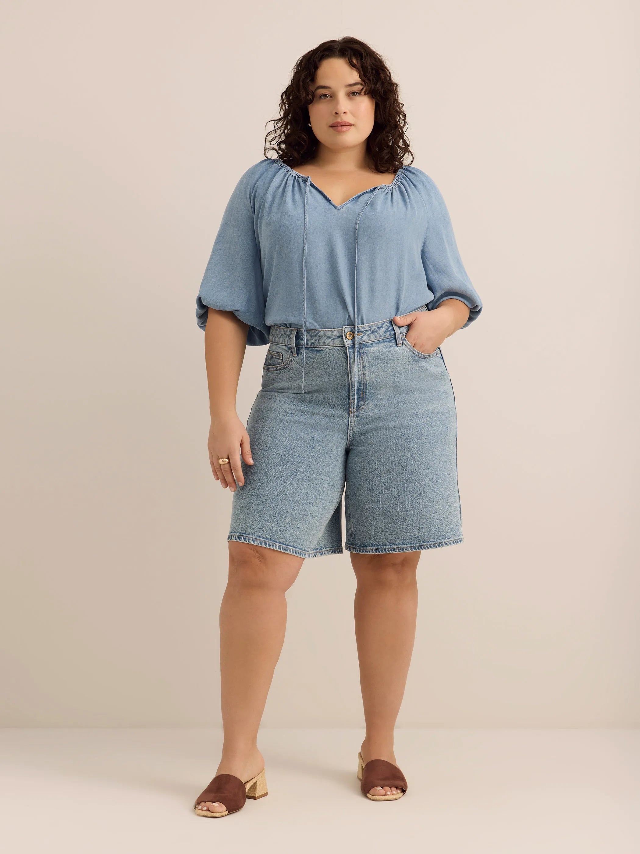 Medium light blue denim