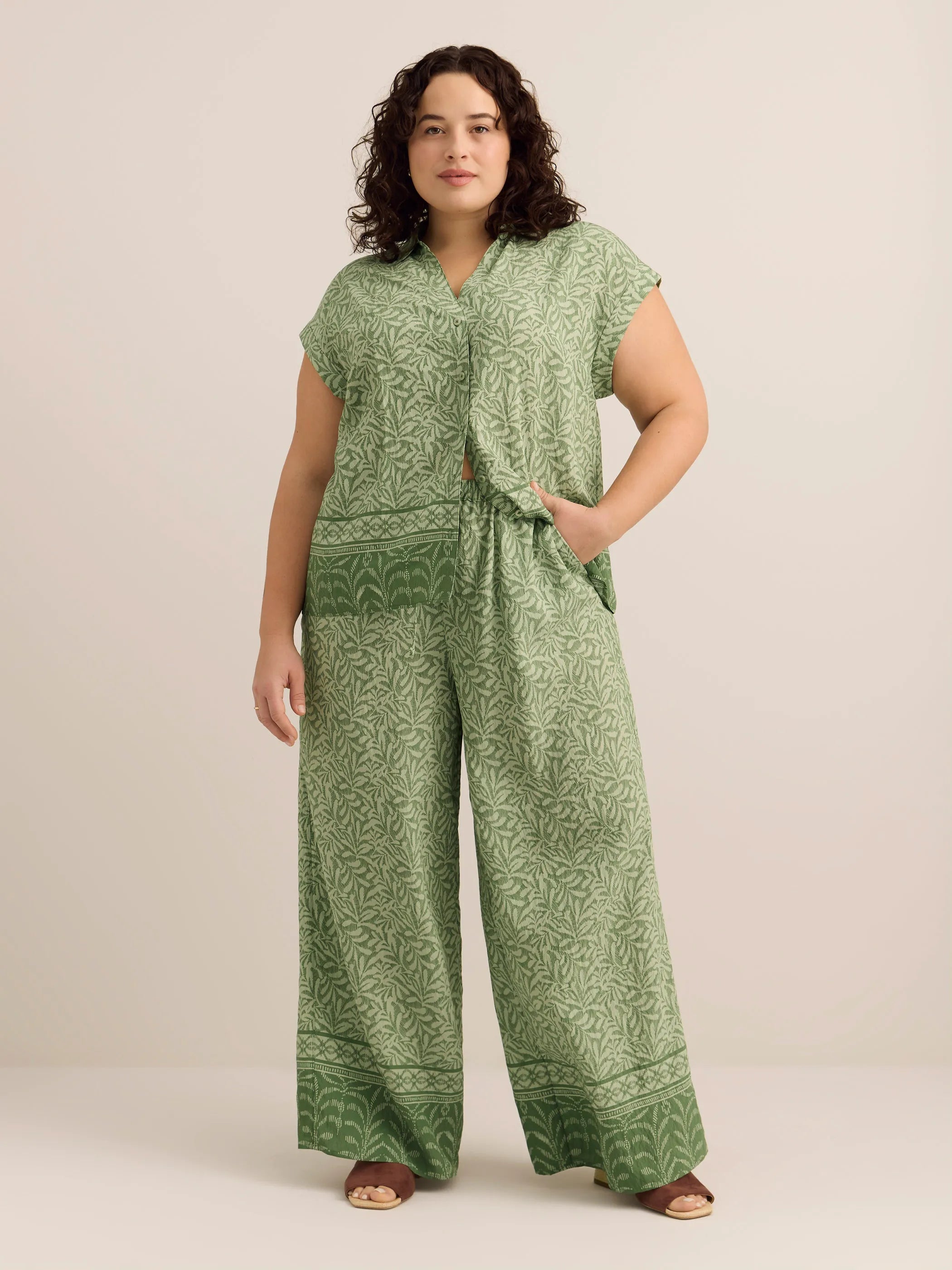 Vinyard green printed