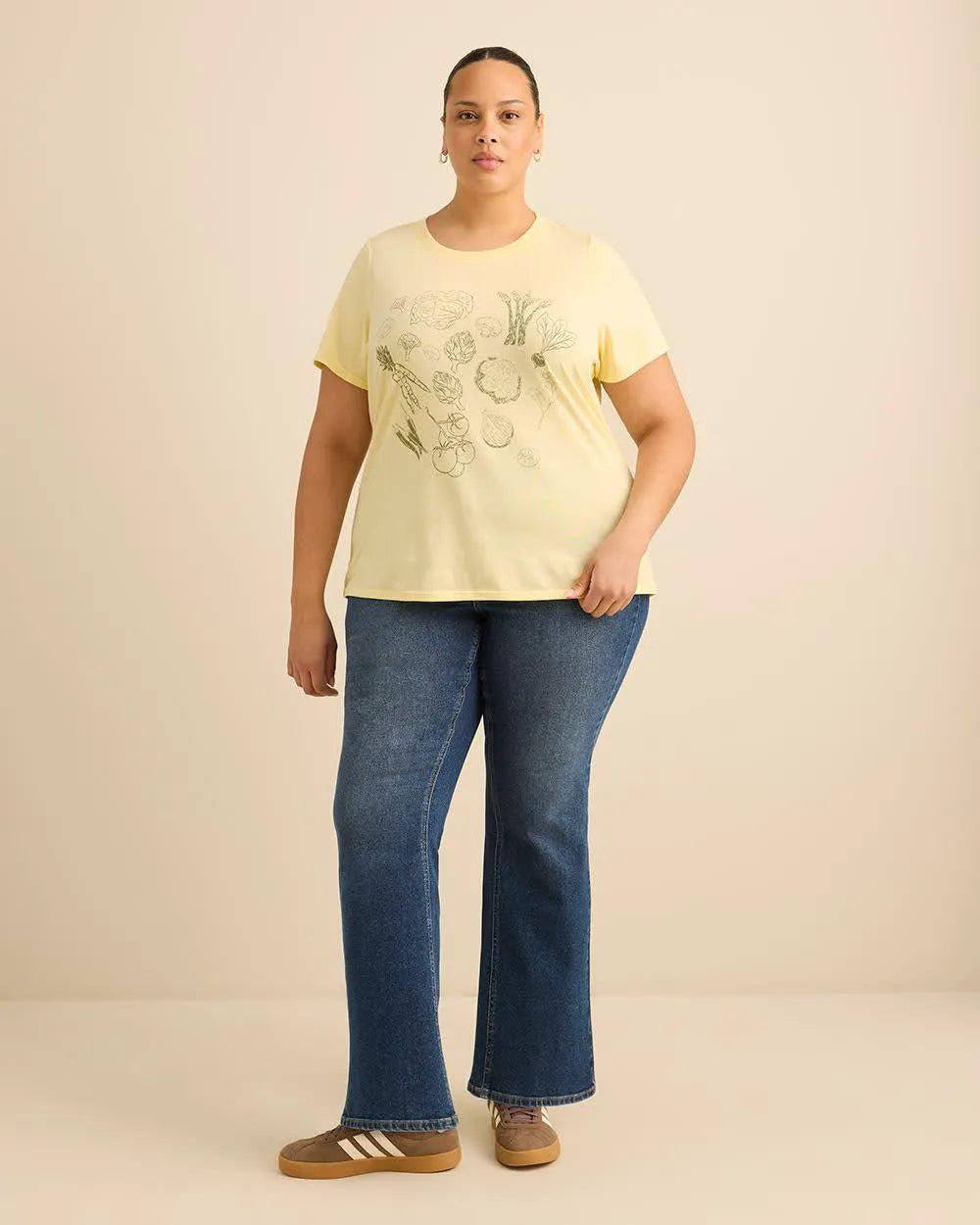 Pastel yellow printed