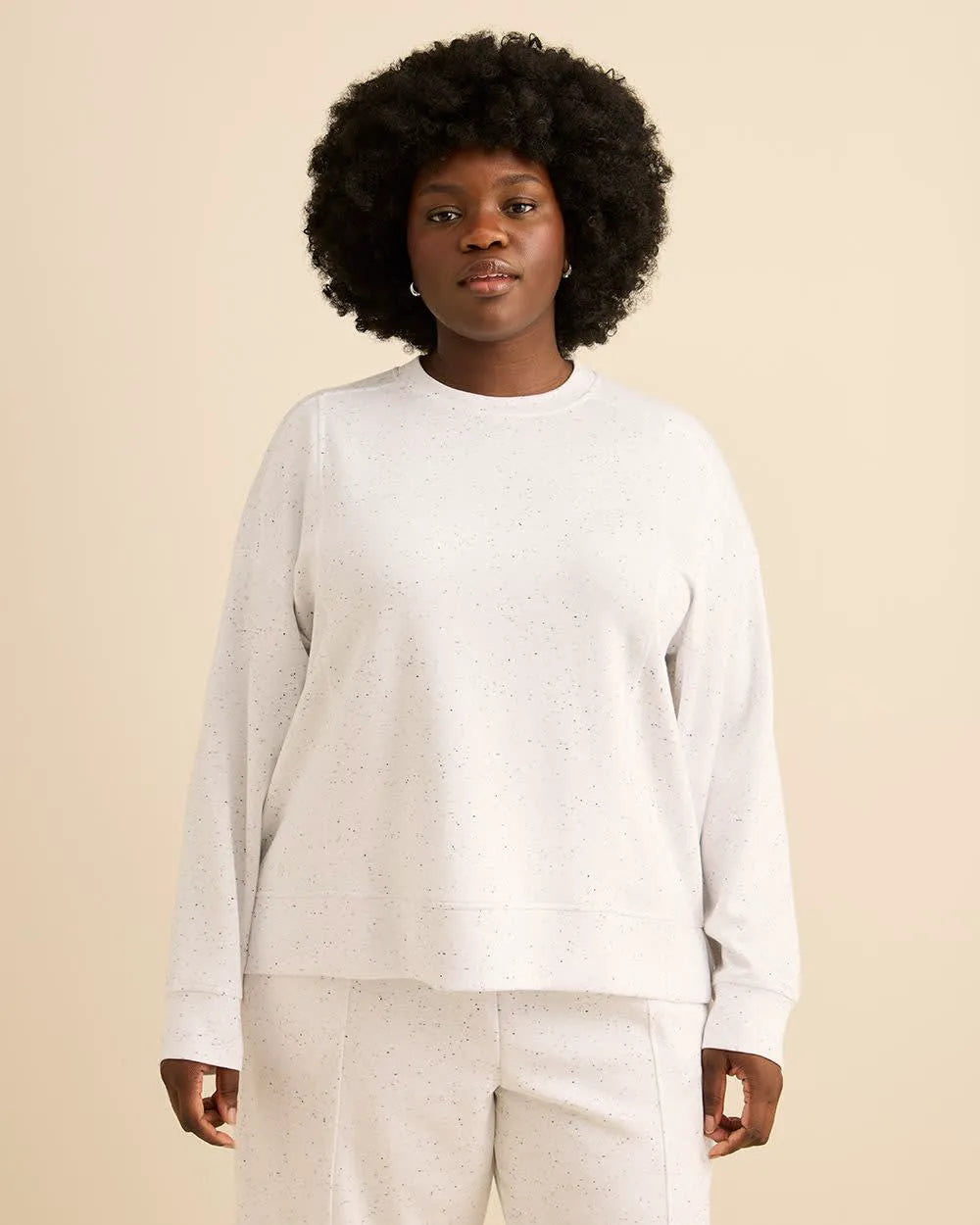 White with black nep