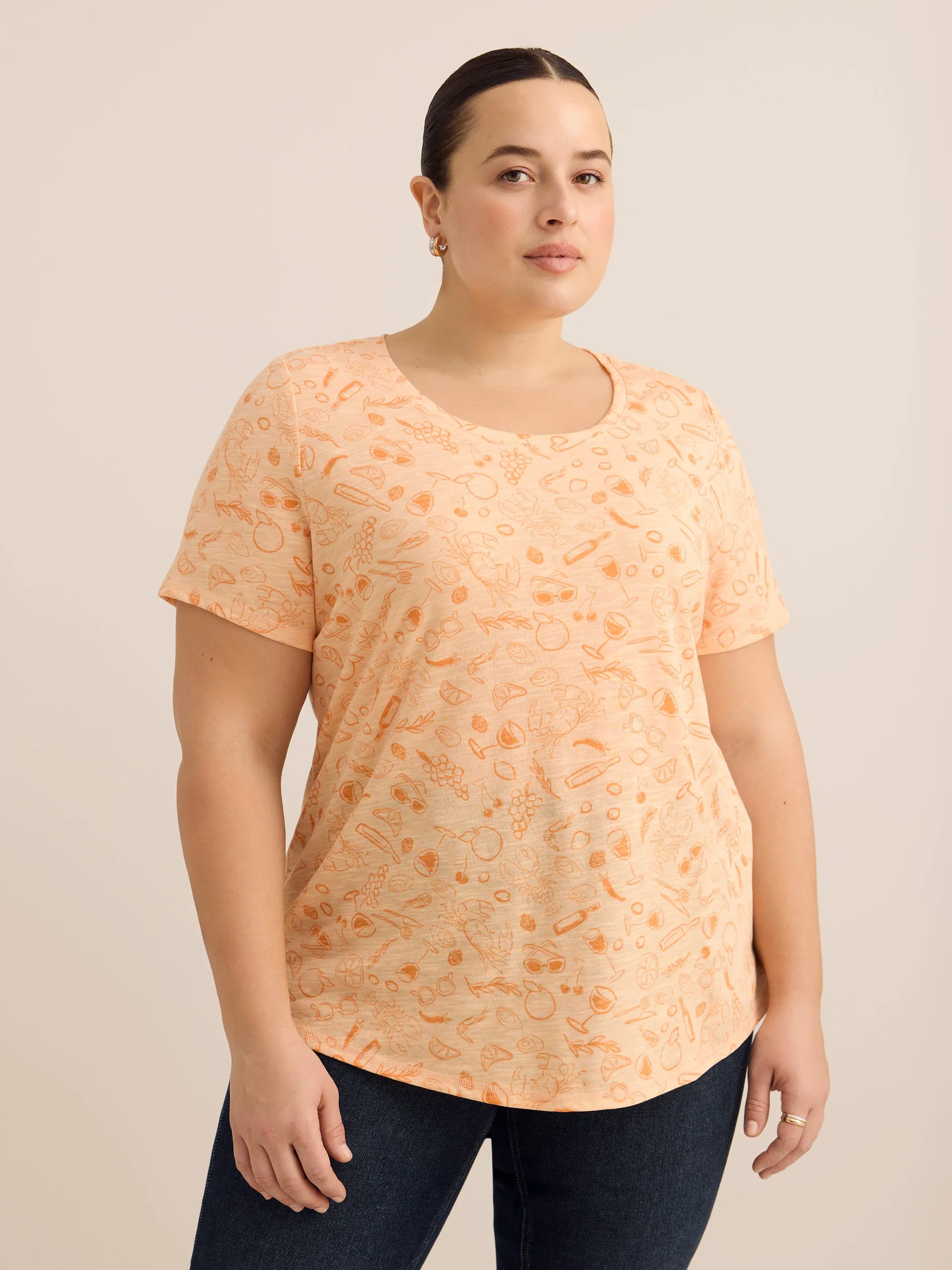 Peach fuzz printed