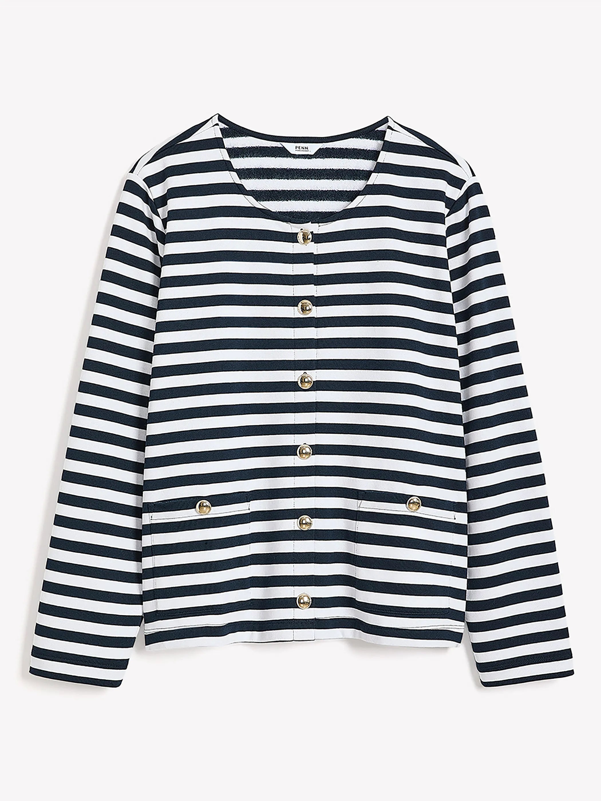 NAVY AND WHITE STRIPE