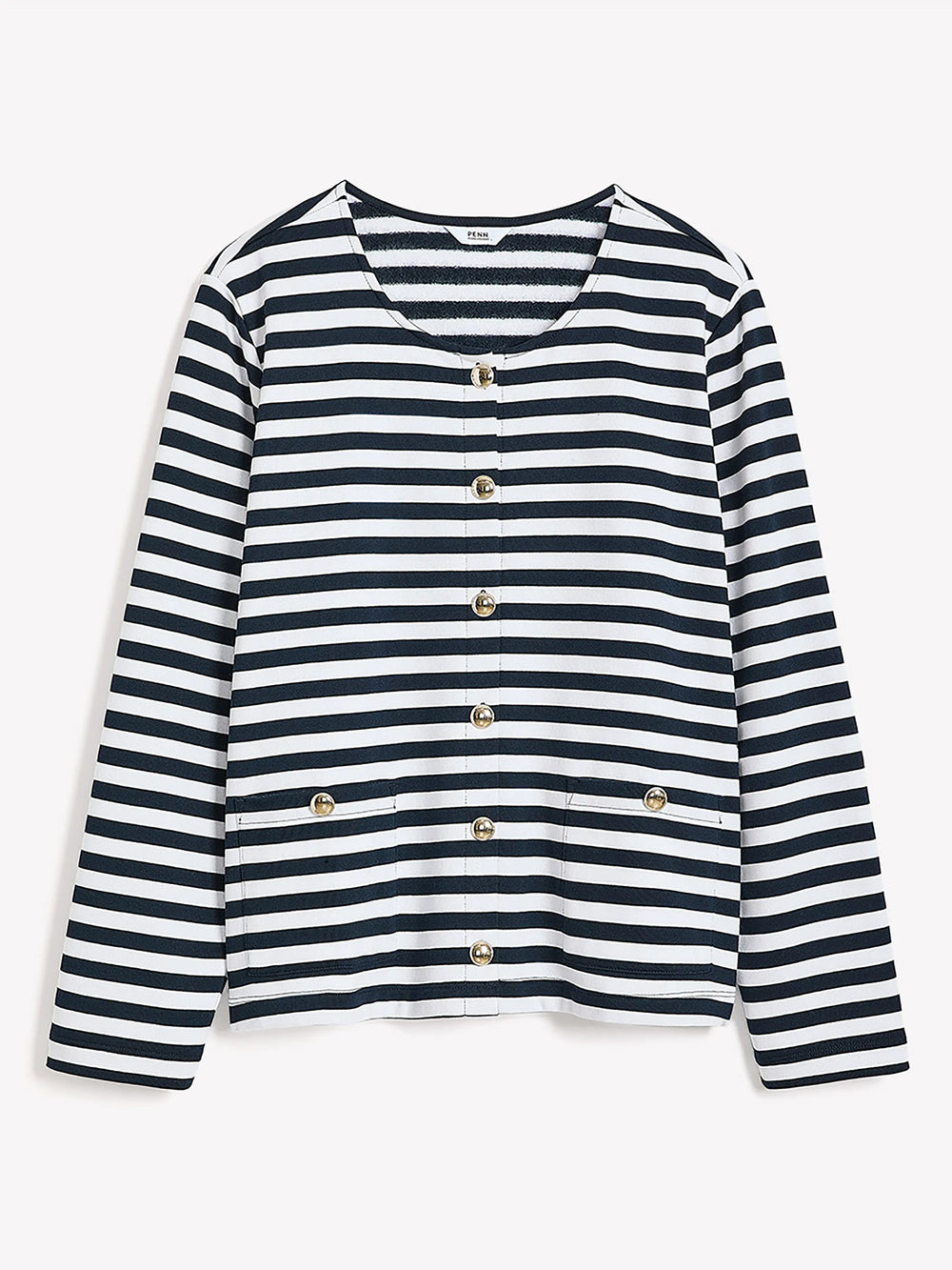 NAVY AND WHITE STRIPE