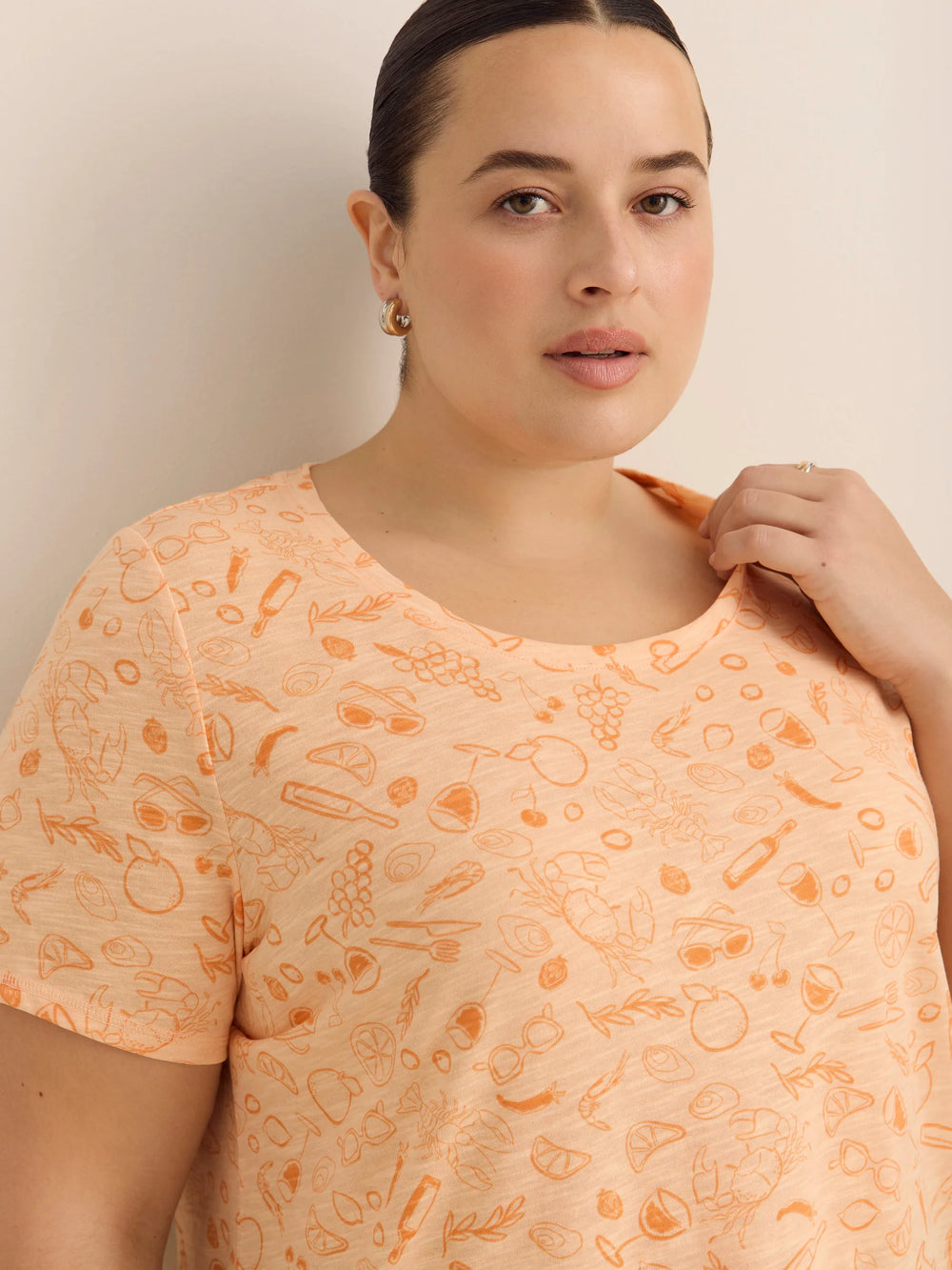 Peach fuzz printed