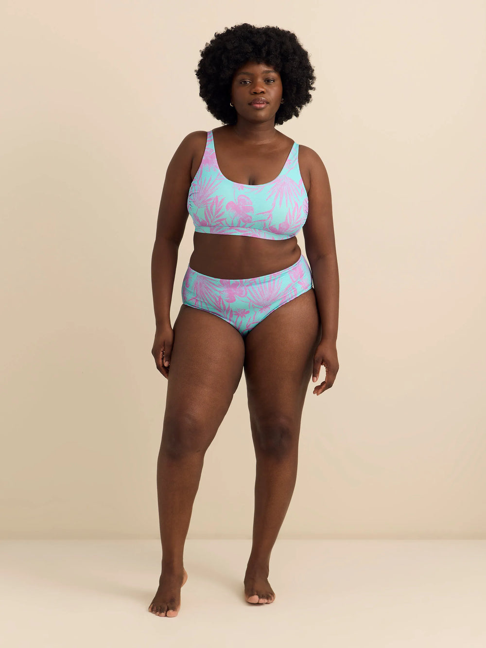 BLEACHED AQUA PRINTED