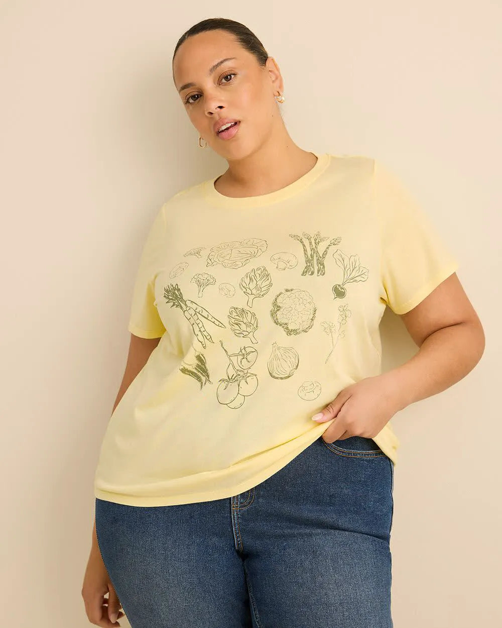 Pastel yellow printed