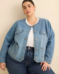 Light medium blue denim'