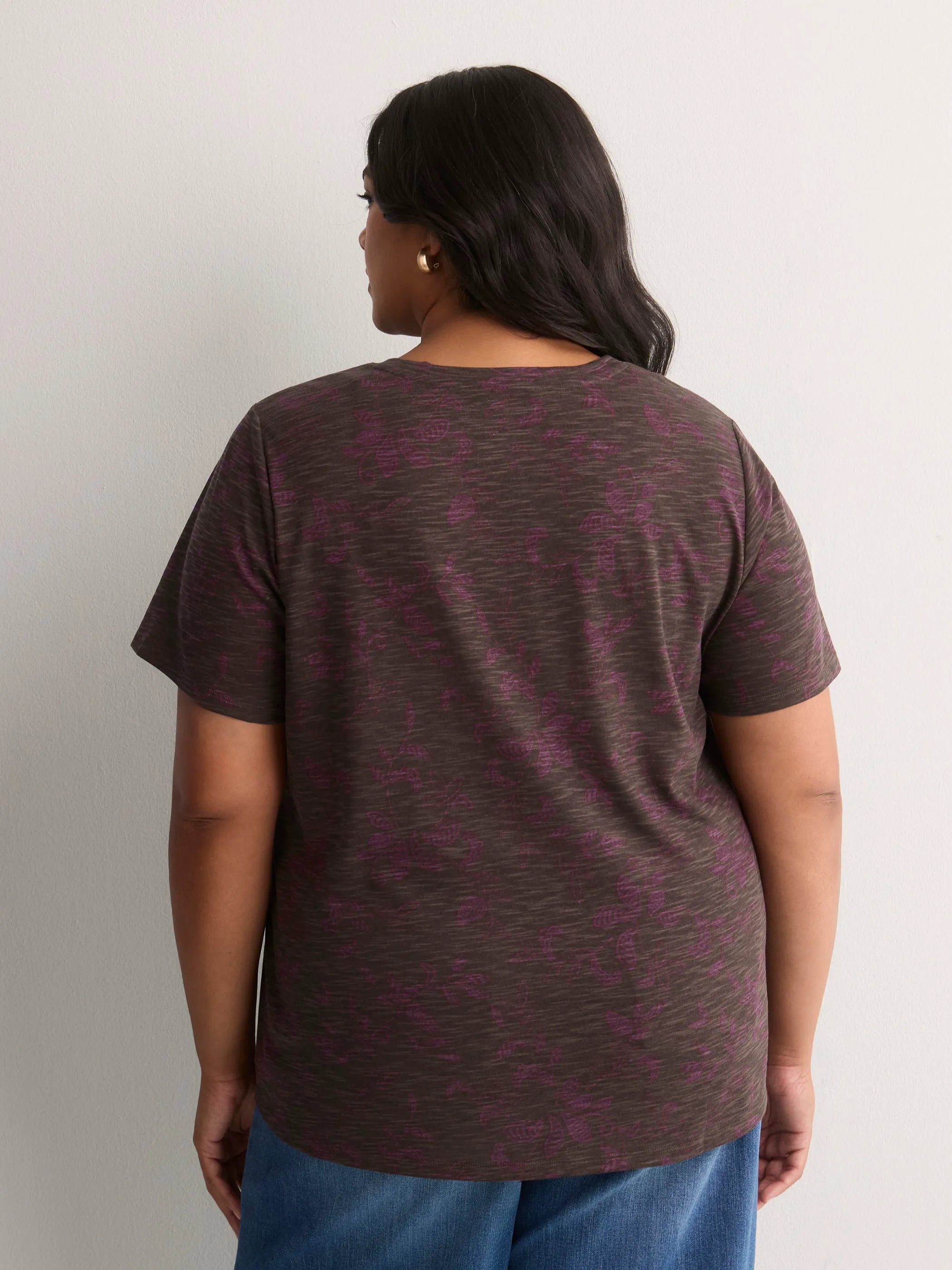 COFFEE BEAN / PLUM CASPIA PRINTED
